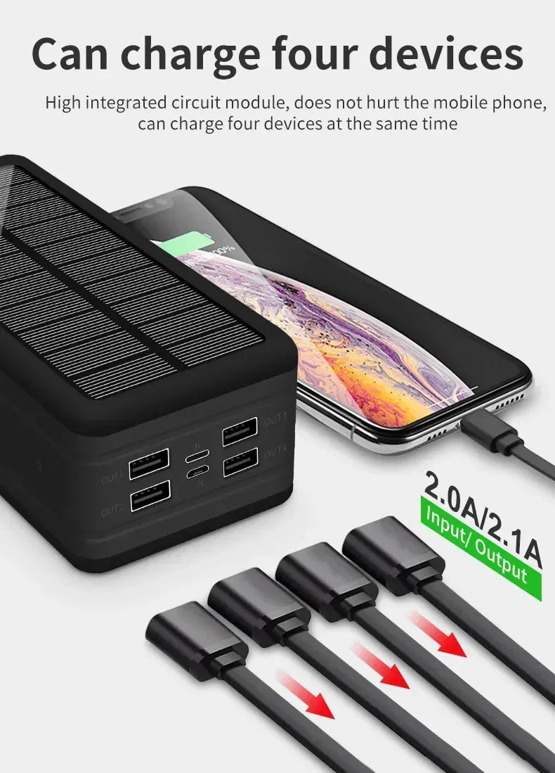 Carregador solar e USB, Para Todos Os Modelos de Celular. Carregamento Rápido,